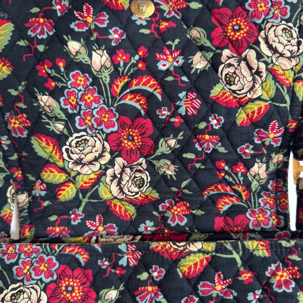 Vera Bradley Bag Floral Quilted Crossbody Foldover Snap - Picture 9 of 15